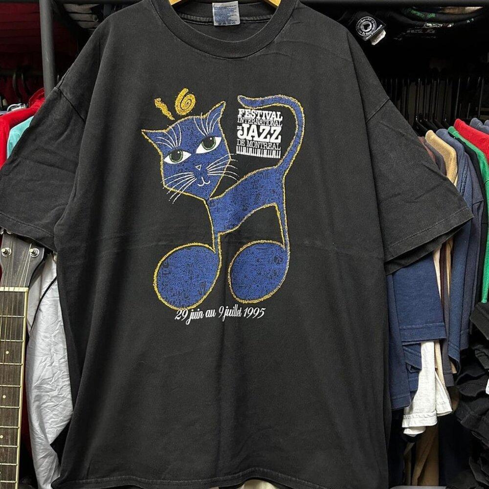 1995 Festival Jazz Montreal Black Cat T-Shirt